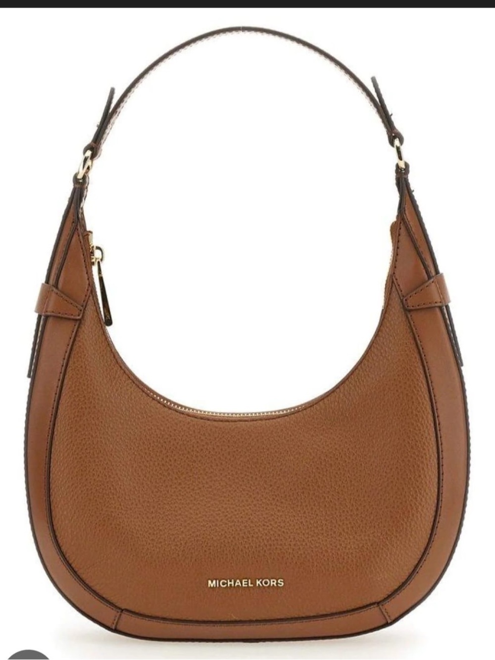 Michael Kors Preston Hobo Shoulder Bag — Caramel Brown with Gold Hardware - Picture 1 of 2